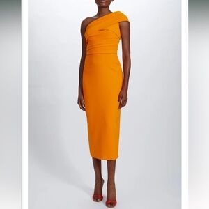 Amsale Stretch Crepe One-Shoulder Dress size 8 NWTWD